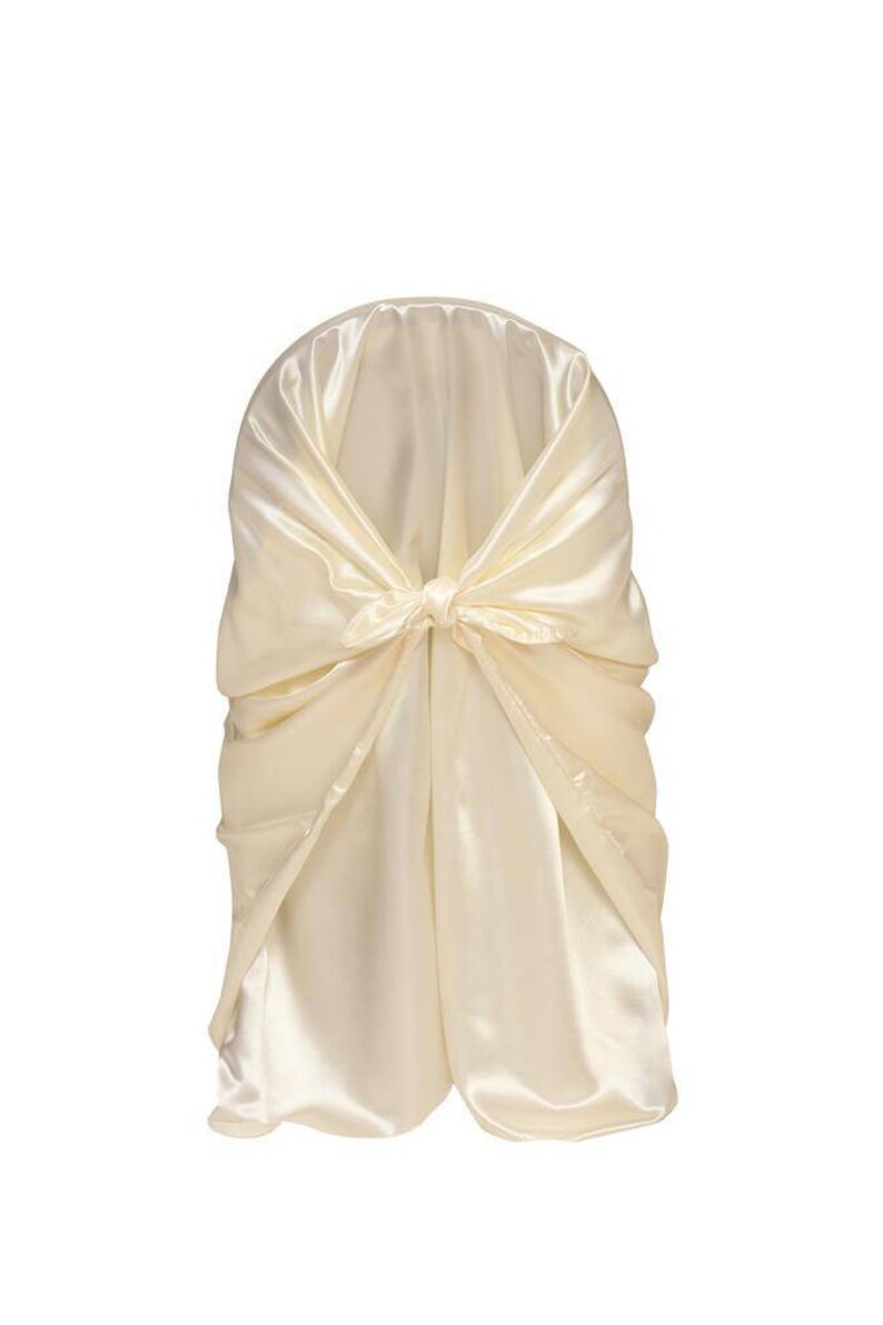 Ivory Satin Universal Chair Cover Wedding Chair Covers Etsy