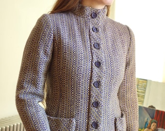 1960s-70s Purple Tweed Jacket