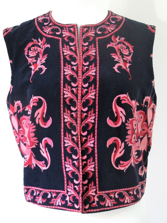 60s Velvet Printed Vest