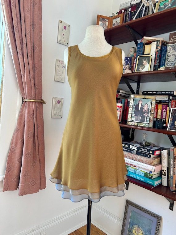 BETSEY JOHNSON vintageショートパンツ Betsey Johnson Vintage S Black Mesh Slip Dress 3/4 Sleeve