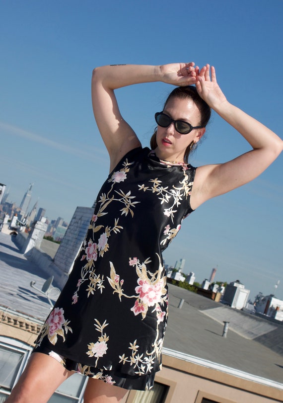 1990s Tiered Floral Dress