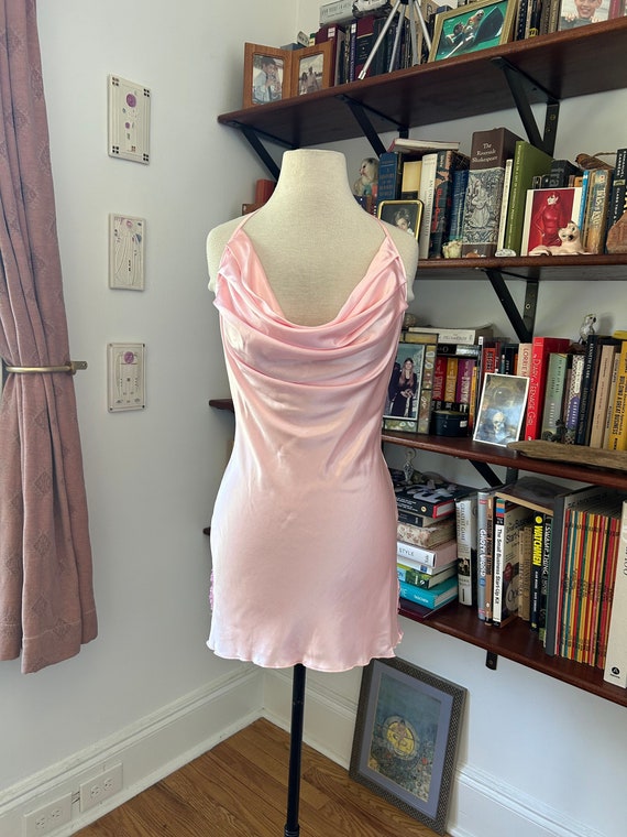 Y2K Pink Halter Slip Dress