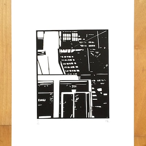 Screenprint New York Chinatown - Urban Street Art, Hand Pulled Fine Art Screenprint Based on Original Papercut. Limited Print Edition of 15