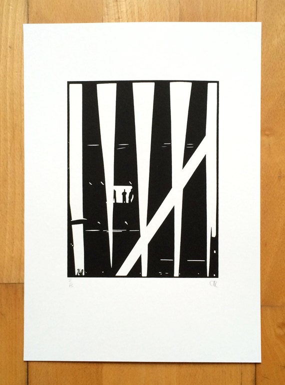 London Screen Print - Olympic Stadium Screenprint, Hand Pulled Fine Art Print. Based on Original Hand cut Papercut. Limited Edition of 15