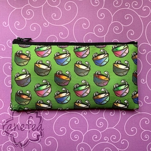 Kintsugi Teacups and Tea | Zipper Pouch/Pencil Bag/Cosmetic Pouch | 8x4in/20x10cm
