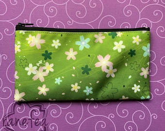 Sakura/Cherry Blossom | Zipper Pouch/Pencil Bag/Cosmetic Pouch | 8x4in/20x10cm