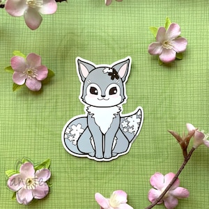 Sakura Friends - Kiku the Wolf | Vinyl Sticker for laptops, journals, scrapbooks, planner