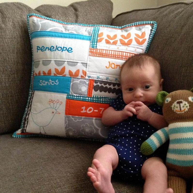 Personalized Baby Pillow With Name and Date of Birth Etsy