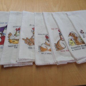 Humorous flour sack towels to make you smile
