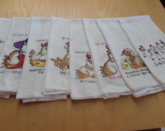 Humorous flour sack towels to make you smile