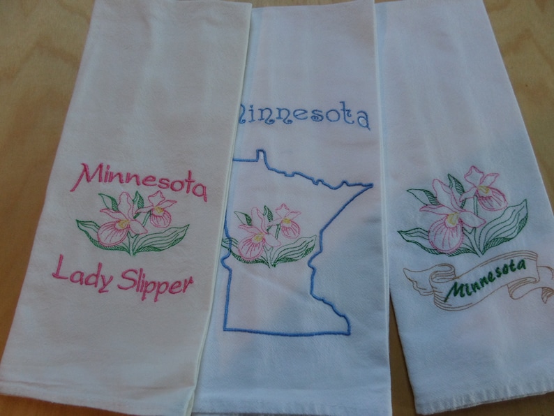 Minnesota themed flour sack towels image 1