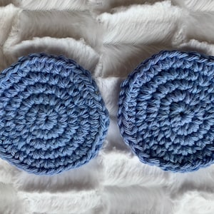 2 Car Coasters -  Crochet Car Coasters - Light blue