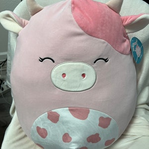 Squishmallows Official Caedia Cow Plush - 11 Inch Stackable Super Soft Toy