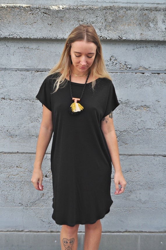 black sack dress