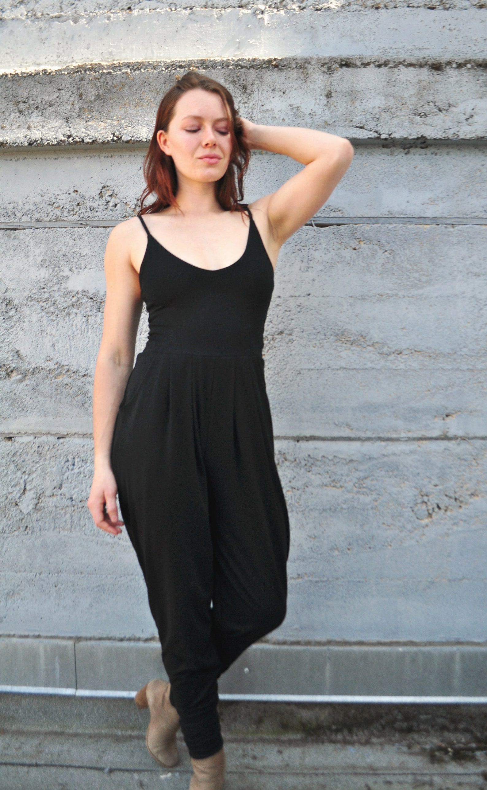 Black Jumpsuit Black Onesie Spaghetti Strap Onesie Drop Etsy