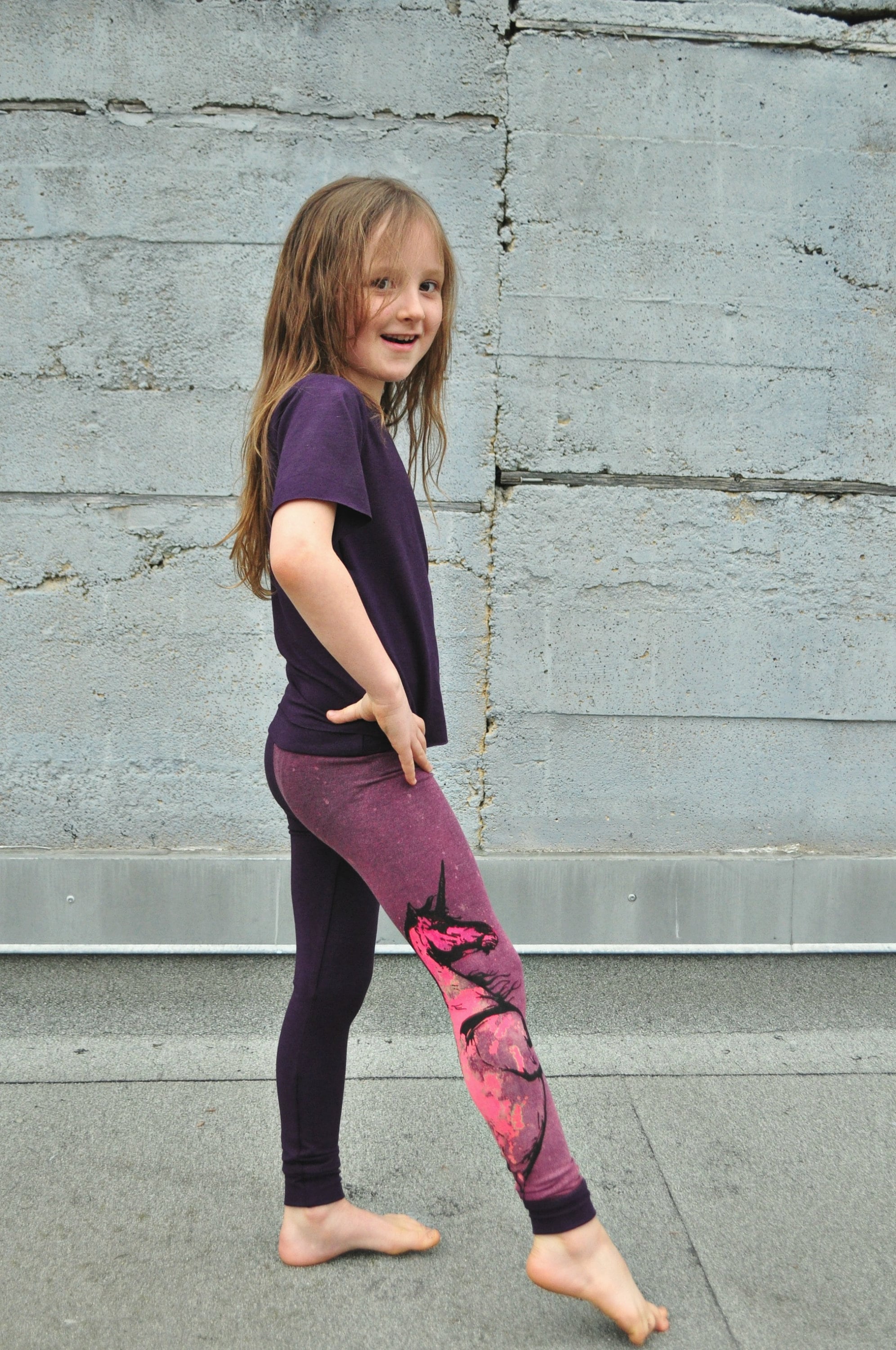 Kids Leggings Unicorn Leggings Hand Painted Leggings Bamboo Etsy