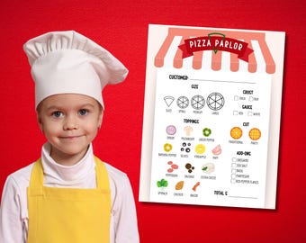 Descarga digital de juego de simulación: formulario de pedido de pizza