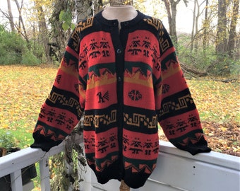 aztec wool sweater
