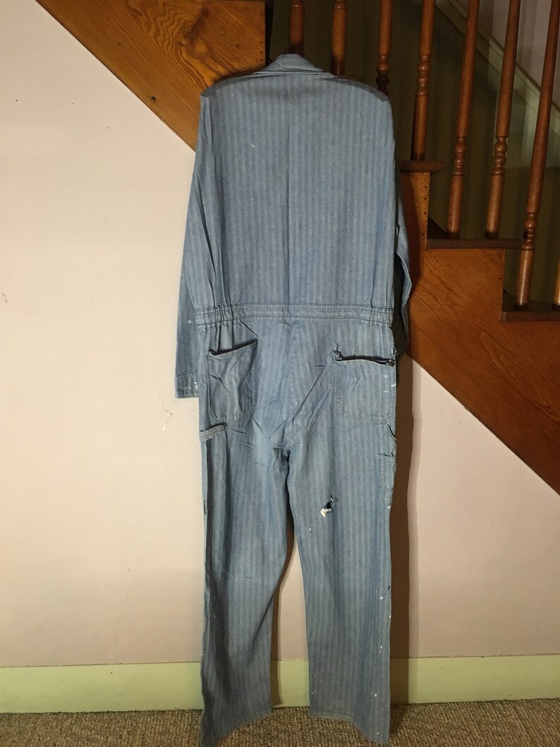 Vintage Berco Herringbone Zip Up Overalls. Mechanic Classic Etsy