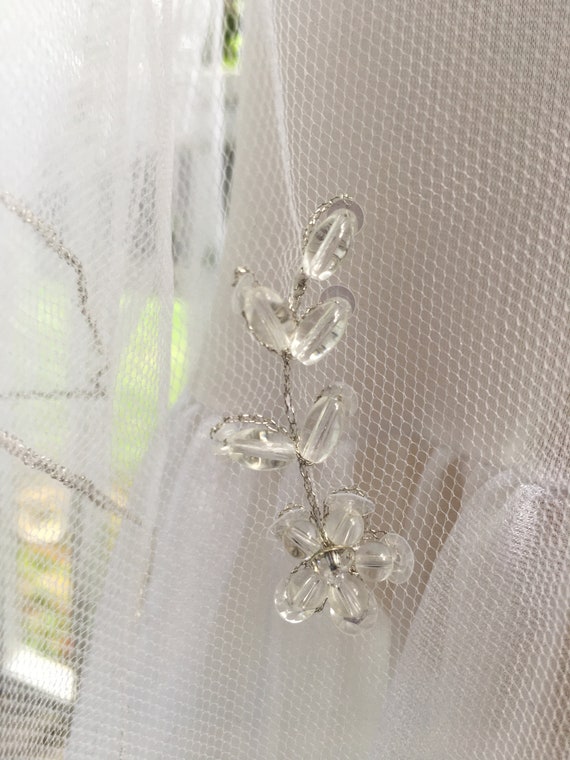 Vintage Bridal Veil. Swarovski Crystals. Bridal h… - image 6