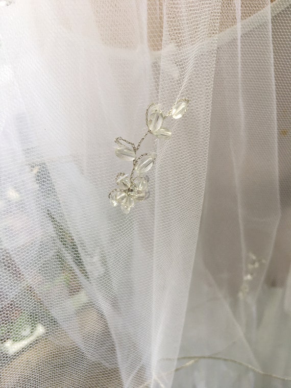 Vintage Bridal Veil. Swarovski Crystals. Bridal h… - image 9