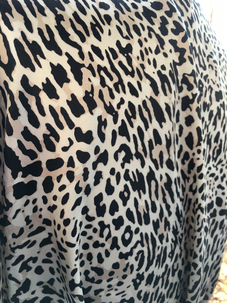 Short Wrap Bathrobe Animal Print Dressing Gown Unisex Robe Leopard Print Satin Robe Size XL Silky Robe