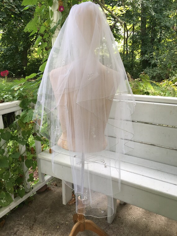 Vintage Bridal Veil. Swarovski Crystals. Bridal h… - image 3