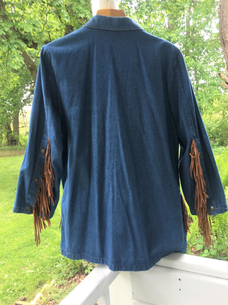 Vintage Blue Jean Jacket. Women's Western Style Blazer. Denim Jacket