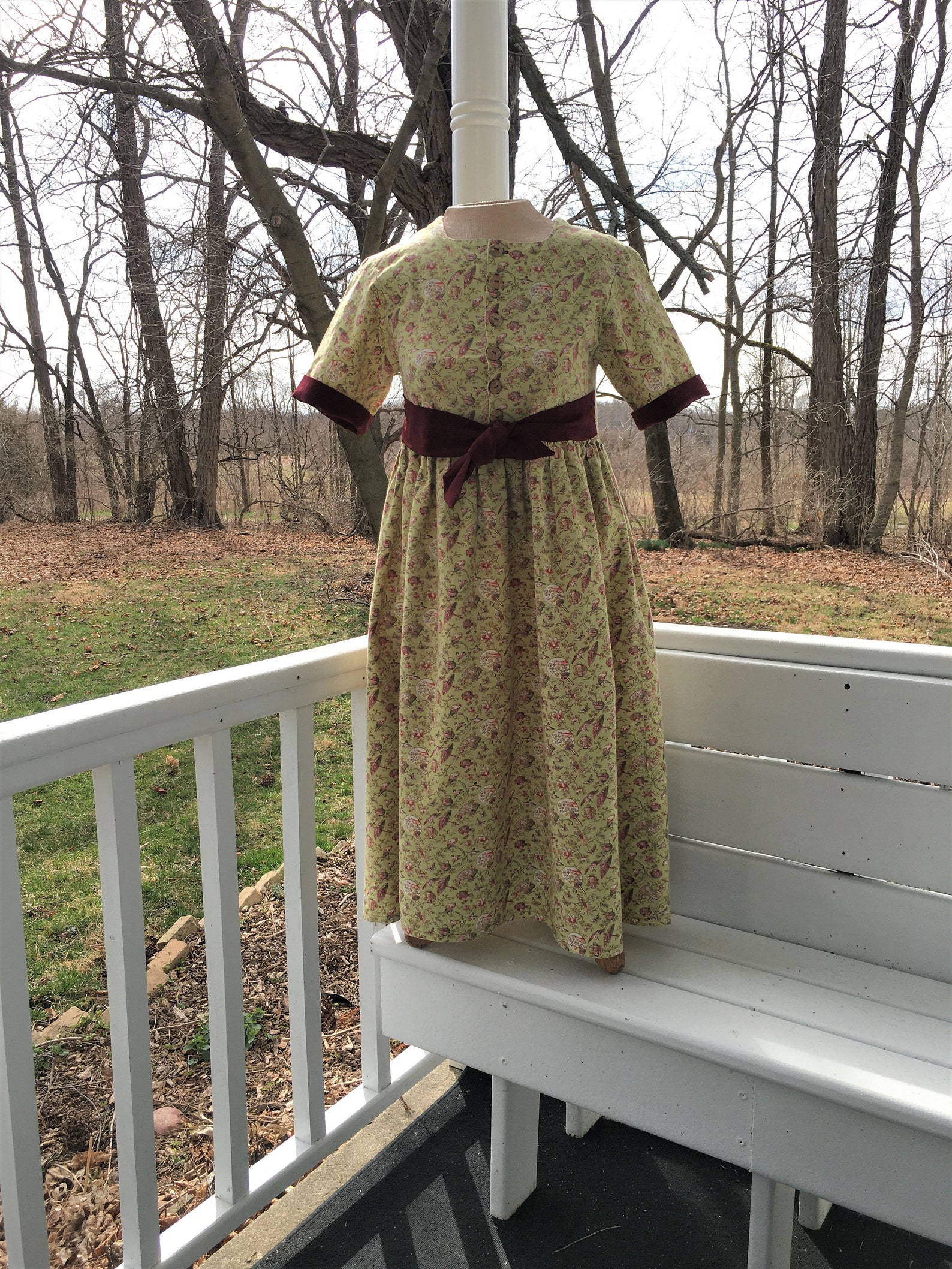 Handmade Cottage Core Cotton Dress. Rural Style. Prairie Dress. Country