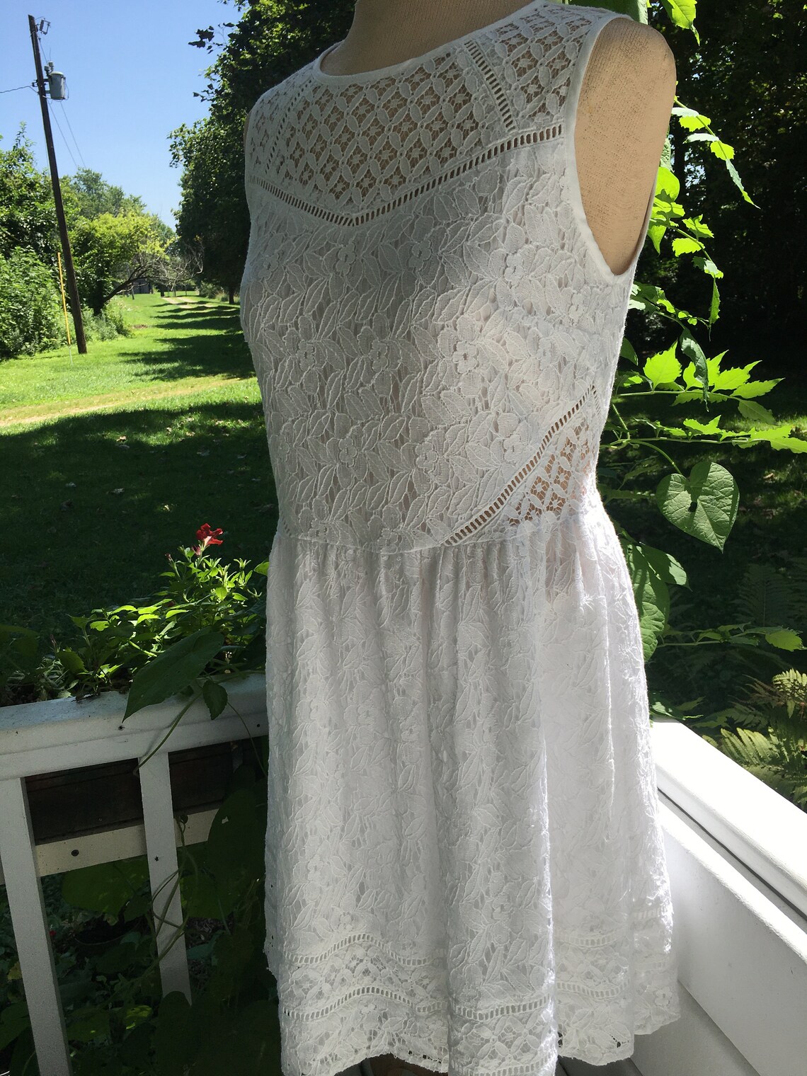 White Lace Dress. Little White Dress. Sheer White Lace Dress. | Etsy