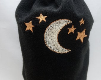 Starry Sky Embroidered Drawstring Bag