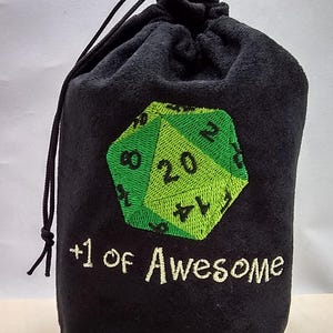 D20 Dice Bag or Costume Accessory
