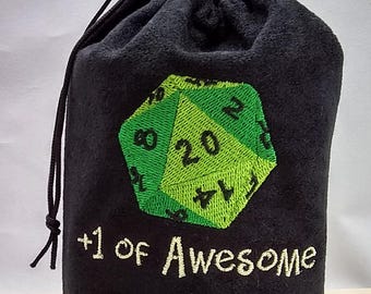 D20 Dice Bag or Costume Accessory
