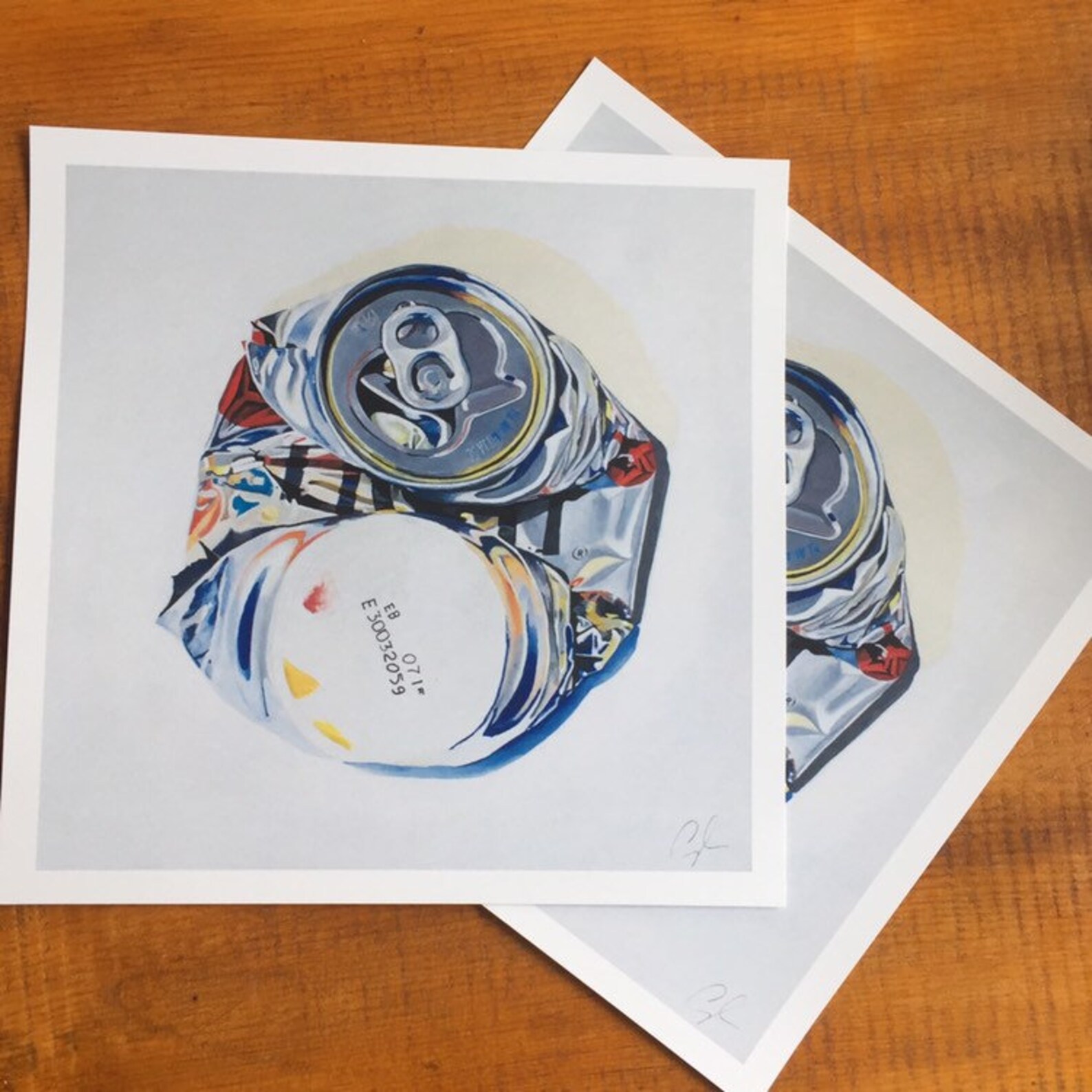 Crushed Coors Light Can Painting Etsy 日本