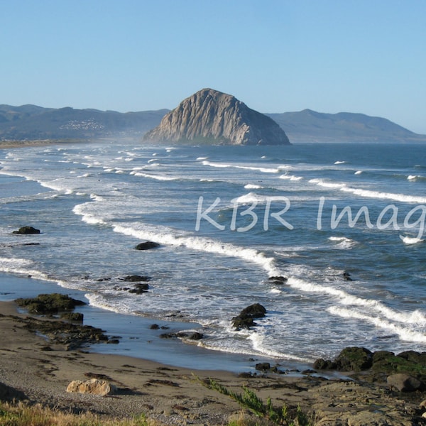 Morro Bay Rock and Waves-Horizontal