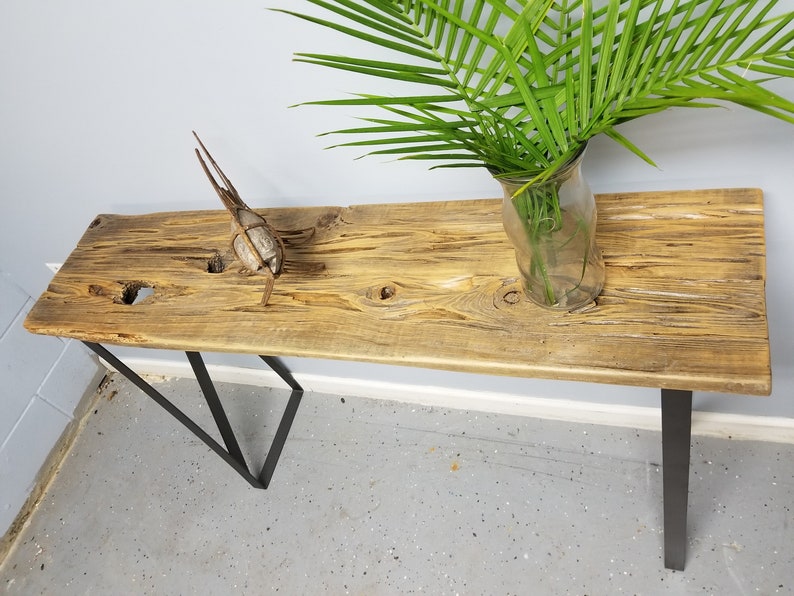 Console Entry Sofa Table Pecky Cypress Rustic Shabby Chic Etsy