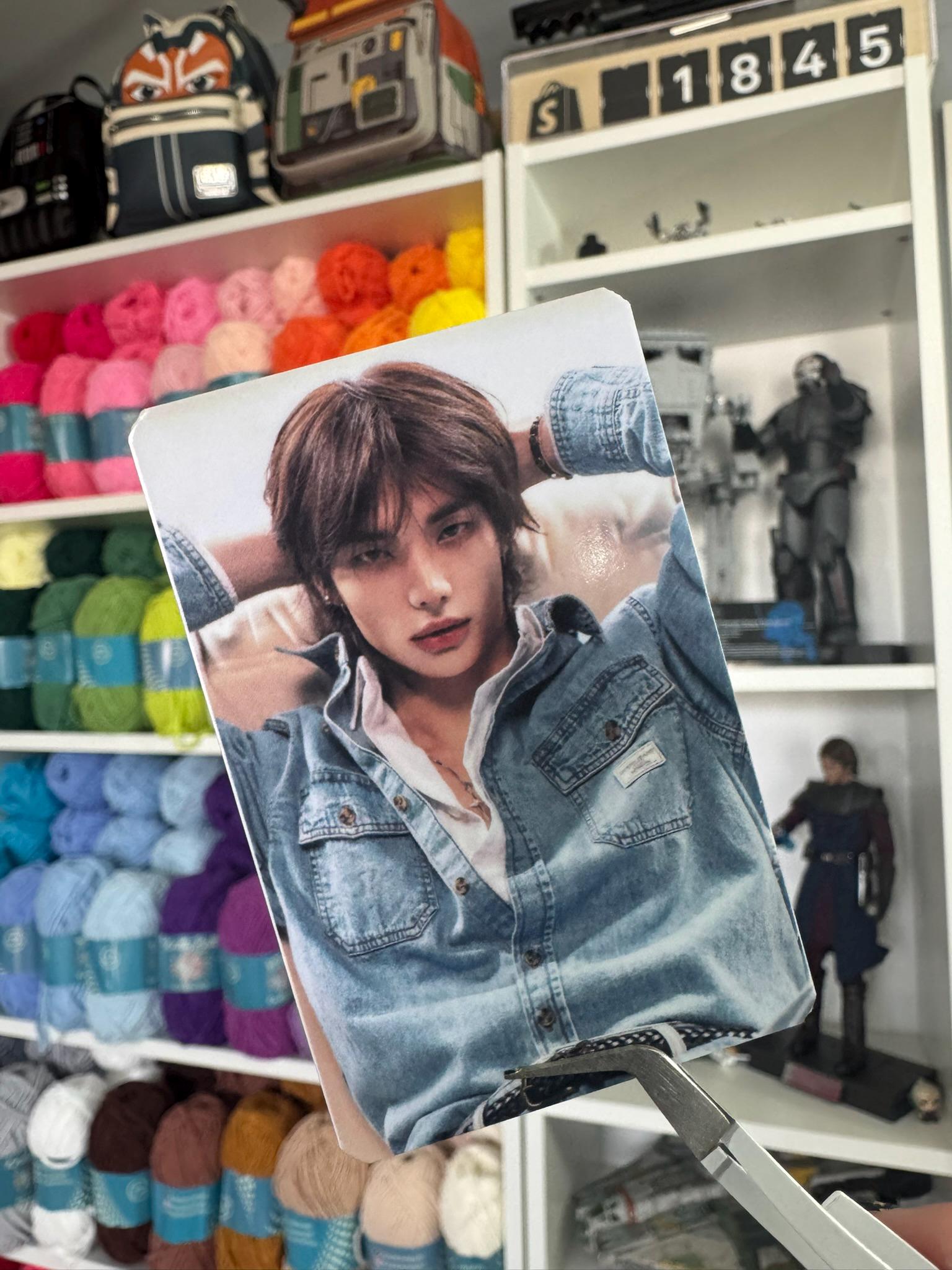 Hyunjin Stray Kids Photocards | Guess Jeans Photoshoot Fanmade