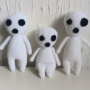 BUNDLE DIGITAL FILE Pdf 3 Kodama crochet pattern Princess Mononoke Yokai tree spirit Amigurumi Doll Pattern File Tutorial Digital