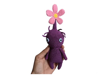 Purple pikmin crochet pattern amigurumi doll handmade PDF DIGITAL FILE