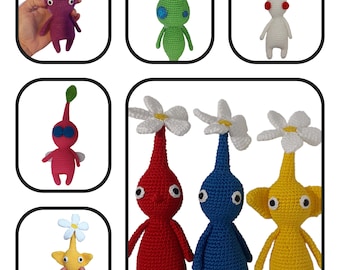 Pikmin Crochet Pattern Bundle: 7 Amigurumi Designs (PDF)