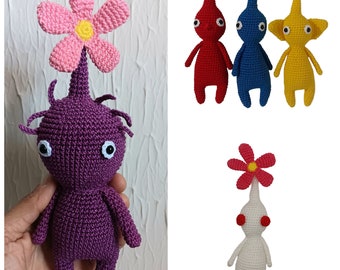 「mimama」ピクミンちゃん　編みぐるみ 葉っぱ人の編みぐるみ【ピクミン】 Leafling【Pikmin】Crochet
