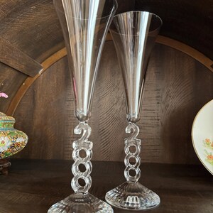 Set of Cristal D&#39;Arques Champagne Flutes, 2000 on Stem