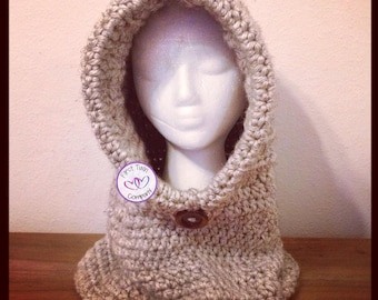 Crochet Hooded Cowl Pattern, Kids to Adult Sizes (PDF Pattern)