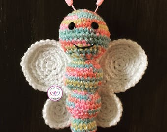 Spring Butterfly amigurumi stuffie toy crochet pattern, crochet butterfly, mini butterfly, crochet pattern, amigurumi