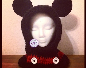 Mister Mouse Hooded Cowl Crochet Pattern (PDF Pattern)