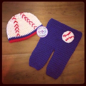 Baseball Hat and Pants Newborn Photo Prop Crochet Pattern, baseball outfit, baseball hat, baseball costume, newborn photography prop
