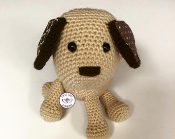 Owen's Puppy amigurumi stuffie toy crochet pattern, puppy dog animal, puppy dog toy, crochet pattern, amigurumi, puppy dog