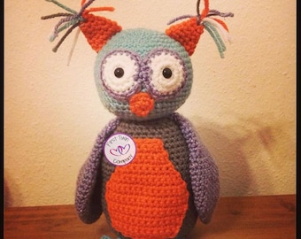 Little Hoot the Owl amigurumi stuffie toy crochet pattern, owl animal, owl toy, crochet pattern, amigurumi, owl