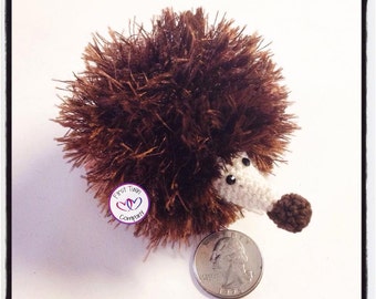 Teeny Tiny Crochet Hedgehog Pattern, Amigurumi Stuffie (PDF Pattern)