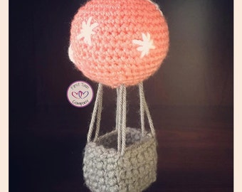 Hot Air Balloon amigurumi stuffie toy crochet pattern, balloon, crochet pattern, amigurumi, crochet balloon, toy balloon
